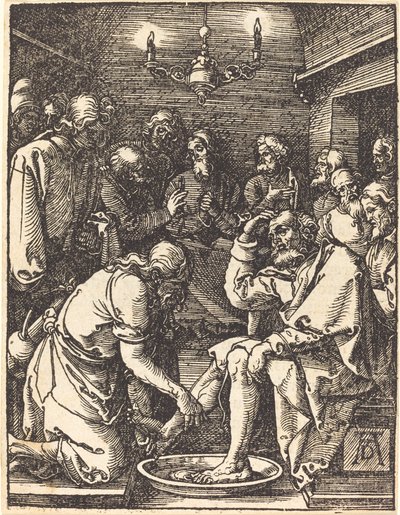 Kristus vasker disiplenes føtter av Albrecht Dürer