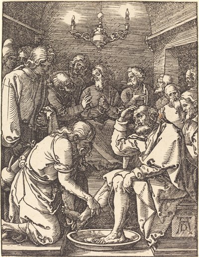 Kristus vasker disiplenes føtter av Albrecht Dürer