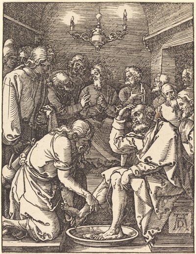 Kristus vasker disiplenes føtter av Albrecht Dürer