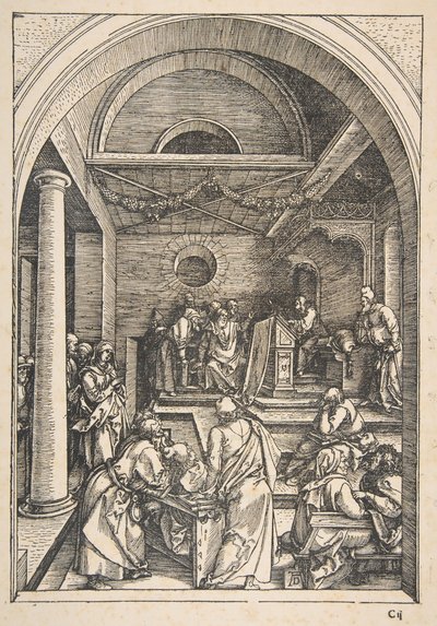 Kristus blant legene, fra The Life of the Virgin, Latin Edition, 1511.n.d. av Albrecht Dürer