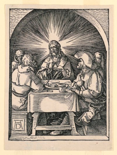 Kristus i Emmaus, fra The Little Passion-serien av Albrecht Dürer