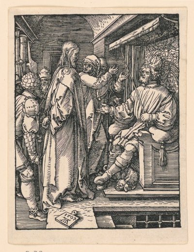 Kristus før Herodes, fra The Little Passion Series av Albrecht Dürer