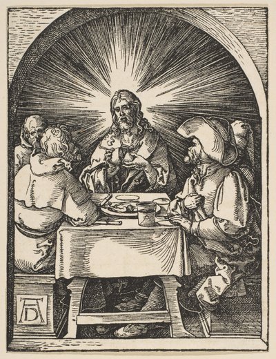 Kristus i Emmaus, fra «Den lille pasjonen» av Albrecht Dürer