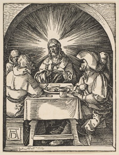 Kristus i Emmaus, fra Den lille lidenskapen, ca. 1510. av Albrecht Dürer