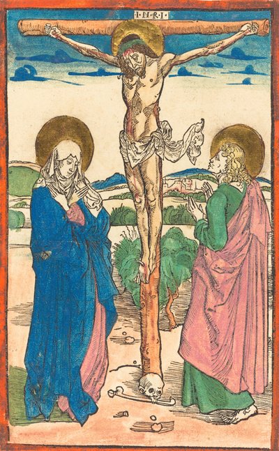 Kristus på korset mellom jomfruen og den hellige Johannes, 1493. av Albrecht Dürer