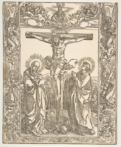 Kristus på korset mellom jomfruen og den hellige Johannes, 1516. av Albrecht Dürer