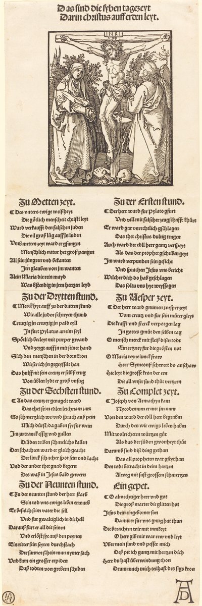Kristus på korset med Maria og Johannes av Albrecht Dürer