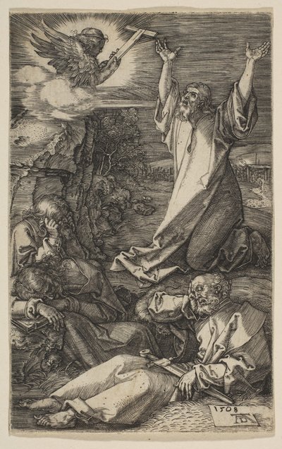 Kristus på Oljeberget, fra The Passion, 1508. av Albrecht Dürer
