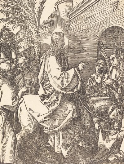Kristi inntog i Jerusalem, sannsynligvis ca. 15091510. av Albrecht Dürer