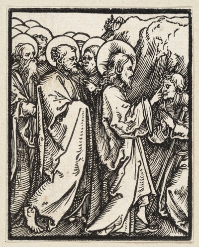 Kristus helbreder en blind mann (fra: Postilla, 43 tresnitt) av Albrecht Dürer