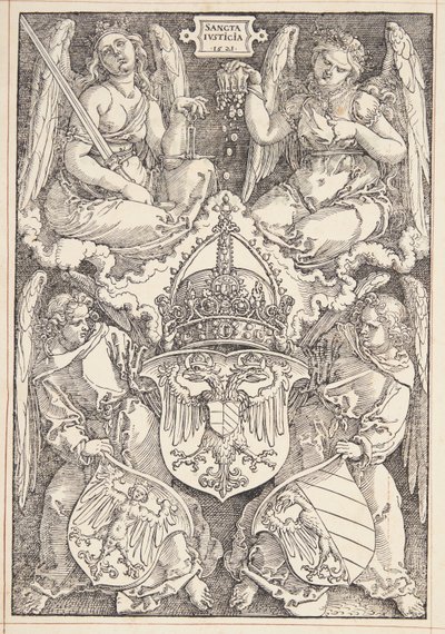 Imperiets våpenskjold og byen Nürnberg av Albrecht Dürer