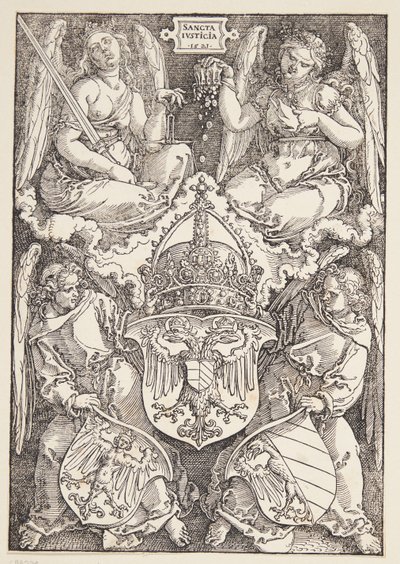 Imperiets våpenskjold og byen Nürnberg av Albrecht Dürer