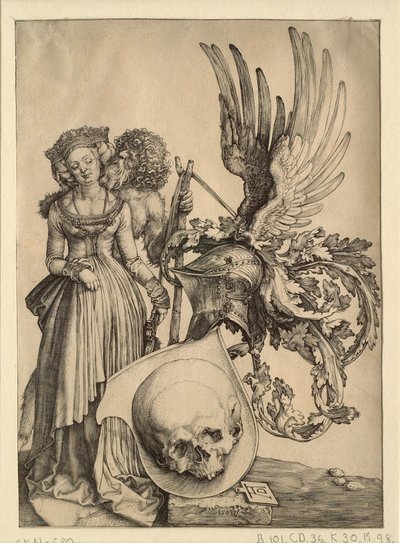 Våpenskjold med en hodeskalle av Albrecht Dürer