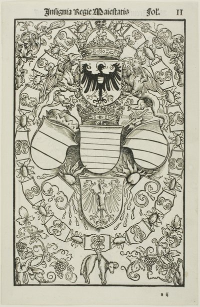 Våpenskjold av Maximilian I som konge av romerne av Albrecht Dürer
