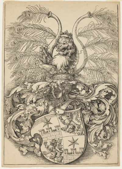 Våpenskjold til Wilhelm og Wolfgang Rogendorf av Albrecht Dürer