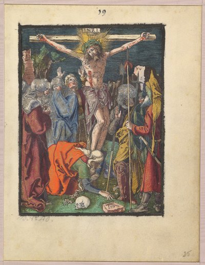 Kreuzigung, aus "Die kleine Holzschnittpassion" av Albrecht Dürer