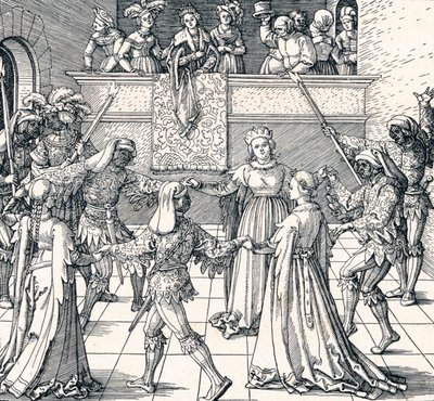 Dance by Torchlight, Augsburg, 1516 1906 av Albrecht Dürer