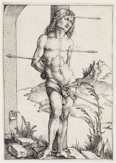 Sankt Sebastian ved søylen av Albrecht Dürer