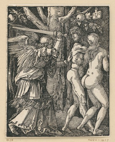 Utdrivelsen fra paradiset (Den lille pasjonen) av Albrecht Dürer