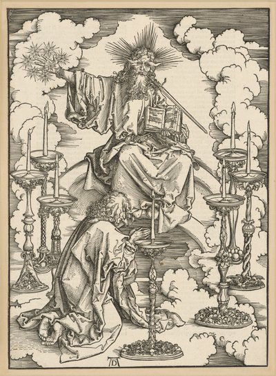 Visjonen av de sju lysestakene (Apokalypsen) av Albrecht Dürer