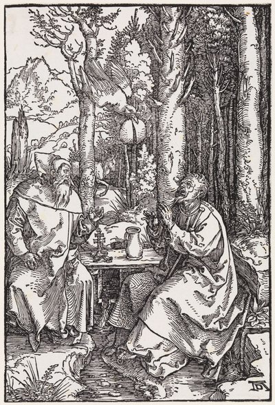 De hellige eremittene Antonius og Paulus av Albrecht Dürer