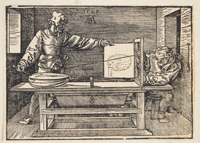 Tegner som tegner en lutt av Albrecht Dürer