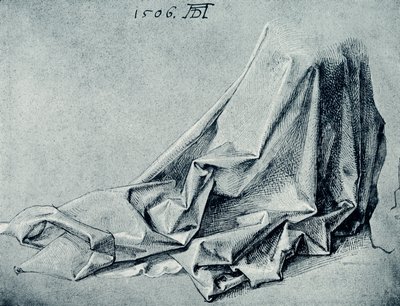 Draperi studie av Albrecht Dürer