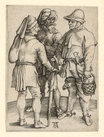 Tre bønder i samtale av Albrecht Dürer