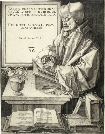 Erasmus av Rotterdam (Bartsch 107) av Albrecht Dürer