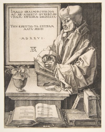 Erasmus av Rotterdam, 1526. av Albrecht Dürer