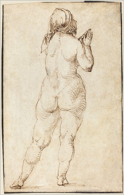 Naken kvinne ber av Albrecht Dürer