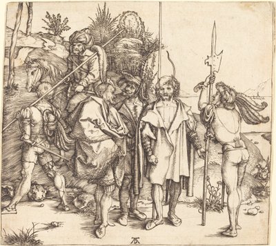 Fem soldater og en tyrker til hest av Albrecht Dürer