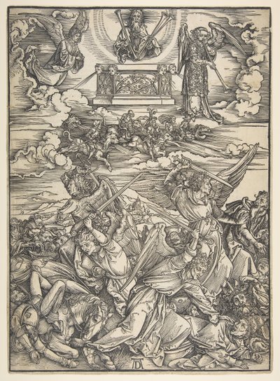 Four Avenging Angels, fra Apocalypse-serien.n.d. av Albrecht Dürer