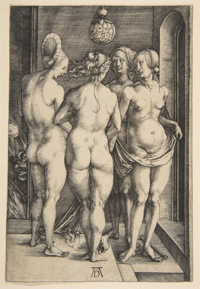Fire nakne kvinner, 1497. av Albrecht Dürer