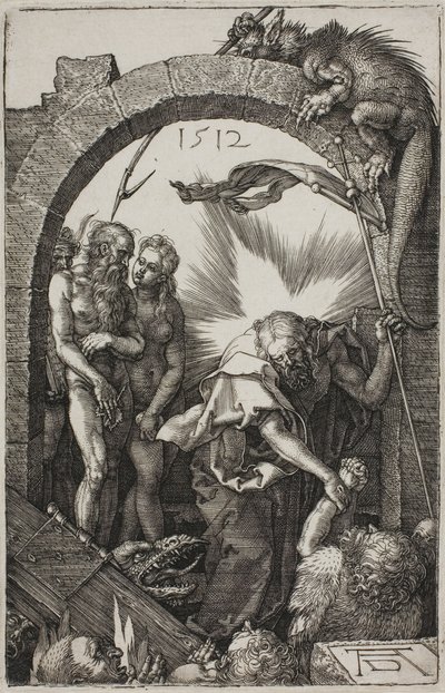 Harving av helvete; Kristus i limbo, fra The Engraved Passion av Albrecht Dürer
