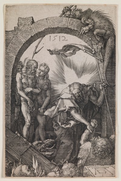 Harrowing of Hell, fra serien "The Engraved Passion" av Albrecht Dürer