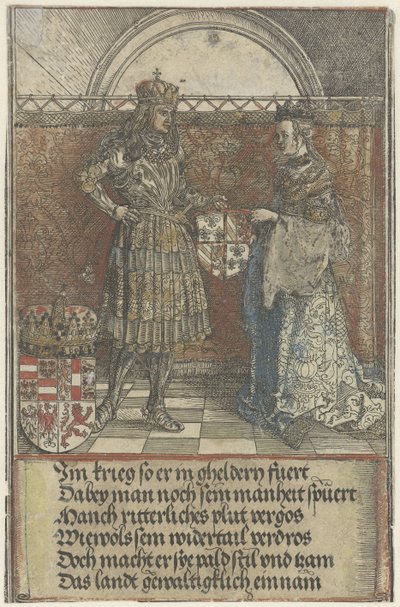 Det burgundiske ekteskapet: Maximilian gifter seg med Maria av Burgund Triumfbuen til keiser Maximilian I (serietittel) av Albrecht Dürer