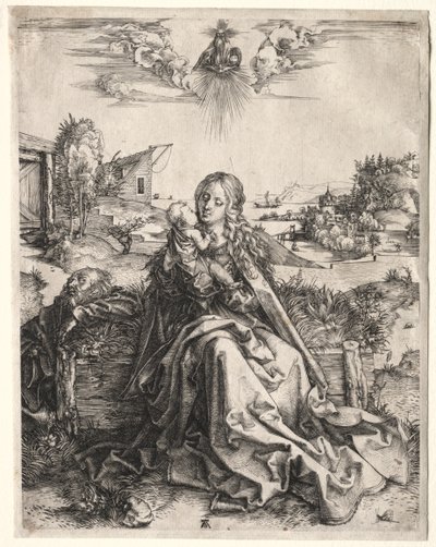 Hellig familie med sommerfuglen, ca. 1495. av Albrecht Dürer