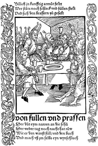 Illustrasjon fra boken Ship of Fools av Sebastian Brant, 1494. av Albrecht Dürer
