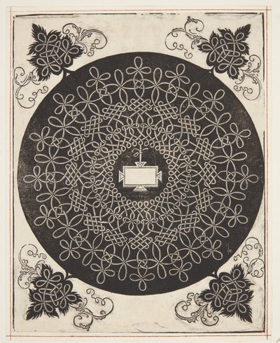 Interlaced ledningsmønster med avlangt skjold av Albrecht Dürer
