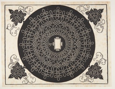 Interlaced ledningsmønster med avlangt skjold av Albrecht Dürer