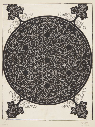 Interlaced snormønster med syv sekskantede stjerner av Albrecht Dürer