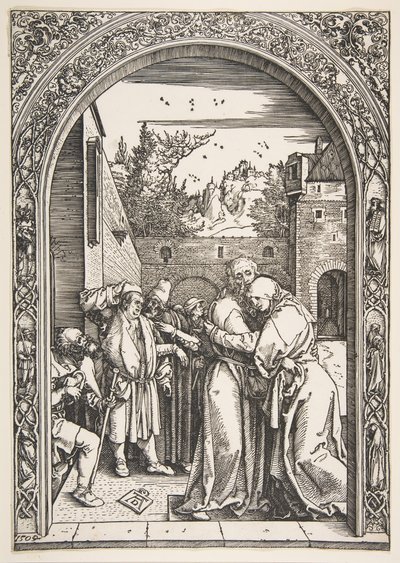 Joachim og Anna ved Golden Gate, fra The Life of the Virgin, 1504. av Albrecht Dürer