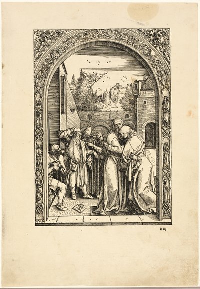 Joachim og St. Anne møtes ved Golden Gate, fra The Life of the Virgin av Albrecht Dürer