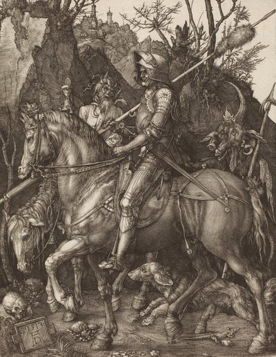 Ridder, død og djevel, 1513. av Albrecht Dürer