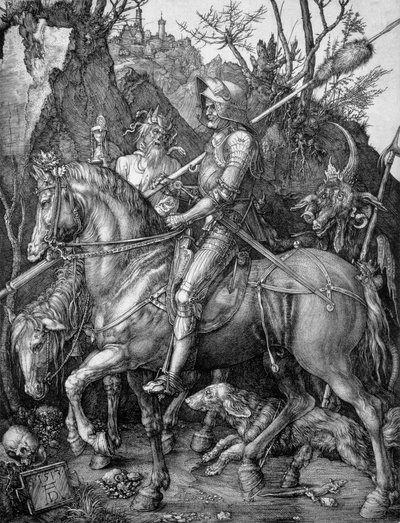Knight, Death and the Devil, 1513 (kobberplategravering) av Albrecht Dürer
