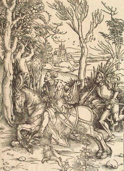 Ridder og Lansquenet, c1497. av Albrecht Dürer