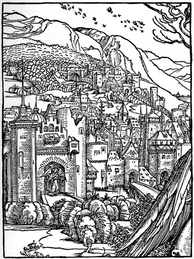 Landskap, 1498, 1936 av Albrecht Dürer