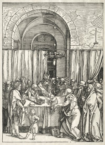 Jomfruens liv: Avvisning av Joachims offer, 1504-1505. av Albrecht Dürer