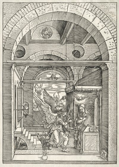 Jomfruens liv: Bebudelsen, 1504-1505. av Albrecht Dürer